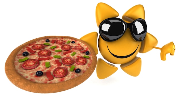 Sjov sol 3D-karakter 3D-karakter