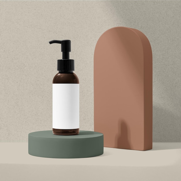 Skincare mockup png transparent label design beauty product packaging