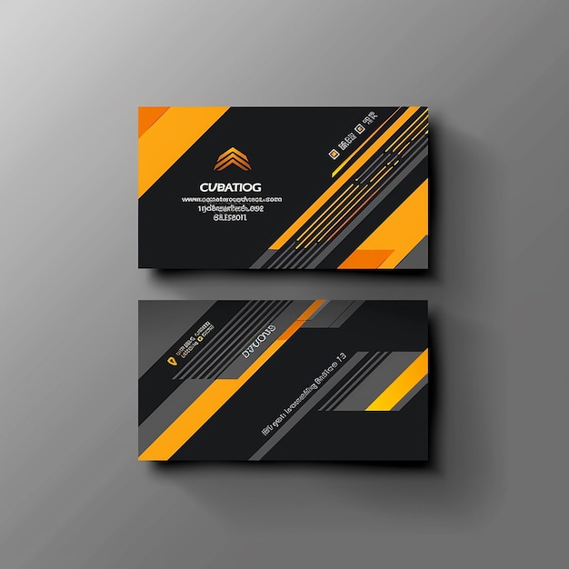 sleek and stylish business card template vector modern creative and clean unique design
