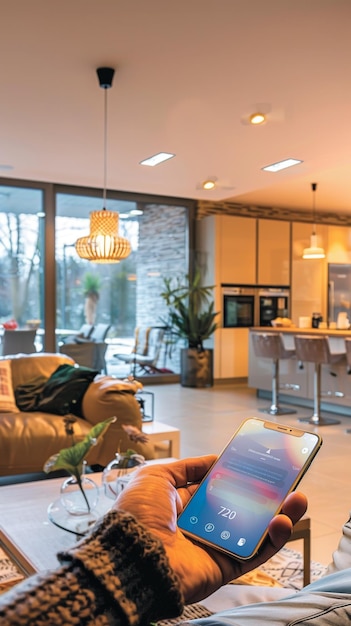 Smart Home Control In A Modern Living Room