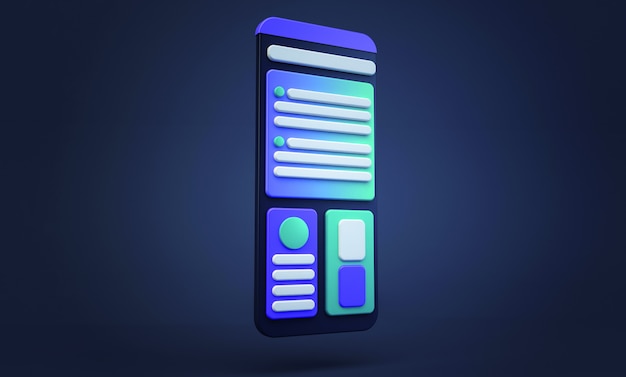Smartphone interface tegneserie
