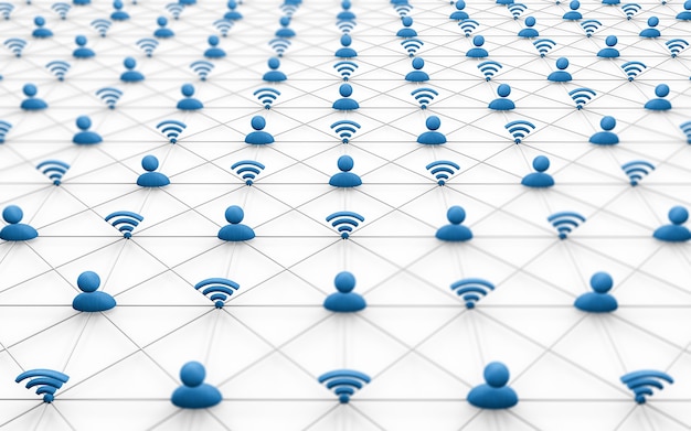 Social media concept , Networks, business connections, Social media concept