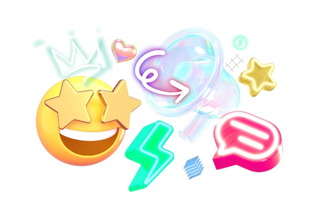 Social media png collage remix transparent background