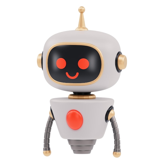 Sød robot 3D-illustration