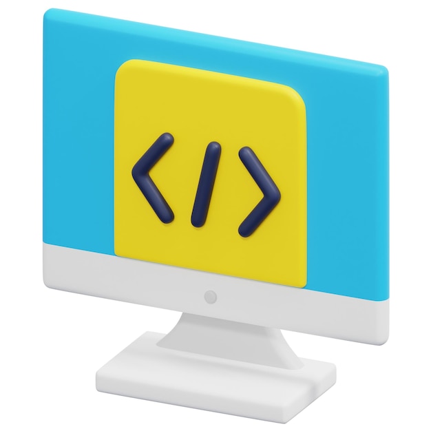 software 3d render icon illustration
