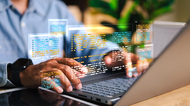 Software development concepts programming for various devices coding process chart testing platform