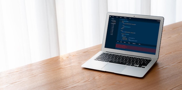 software development programming on computer screen for modish application