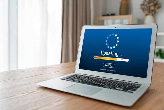 Software update on computer for modish version of device software