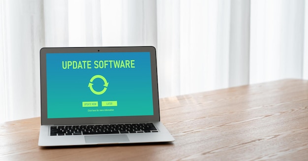 Softwareopdatering på computer for en moderne version af enhedssoftwaren