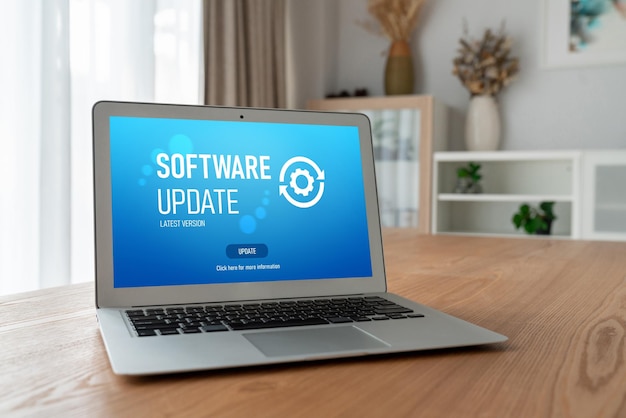 Softwareopdatering på computer for en moderne version af enhedssoftwaren