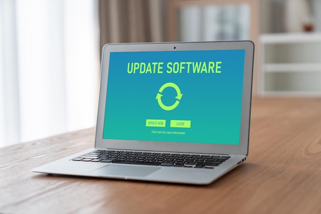 Softwareopdatering på computer for en moderne version af enhedssoftwaren