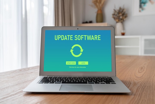 Softwareopdatering på computer for en moderne version af enhedssoftwaren