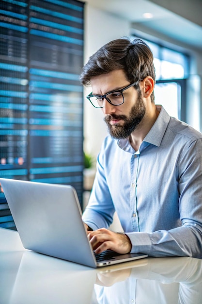 Softwareudvikler eller programmør, der koder program med bærbar Data engineering Intelligence innovation Computer programmering udvikling softwareingeniør