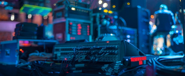 Sound engineer at the console