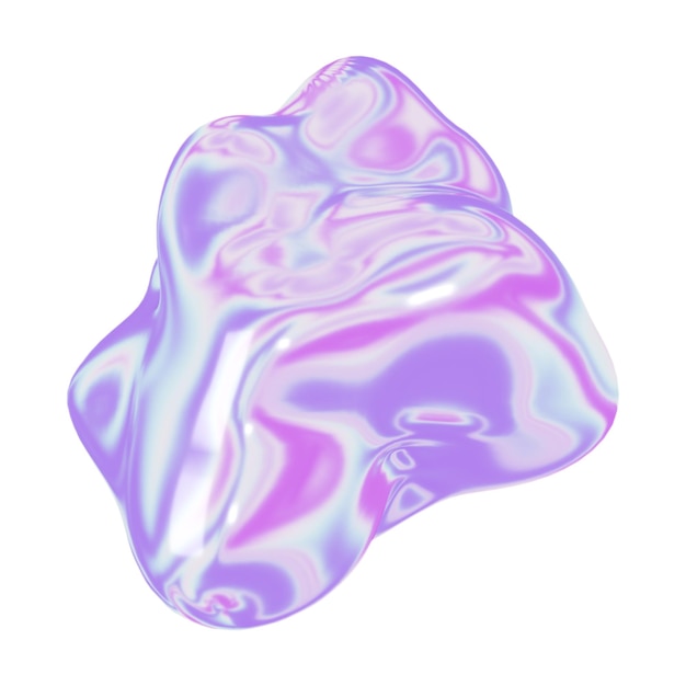sparkle holographic iridescent shape blob