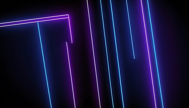 speed of light in space on dark background Abstract background in blue and neon color