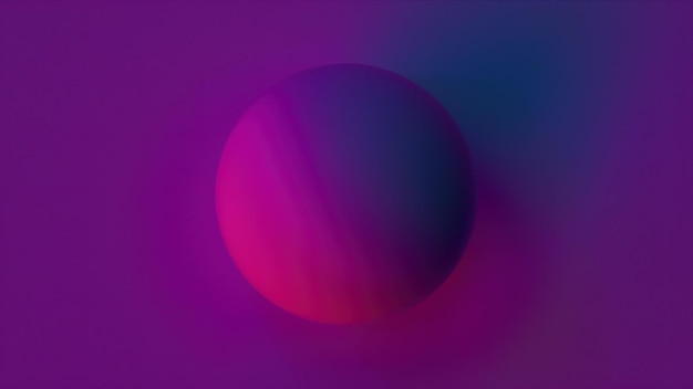 Sphere hanging in multicolored space