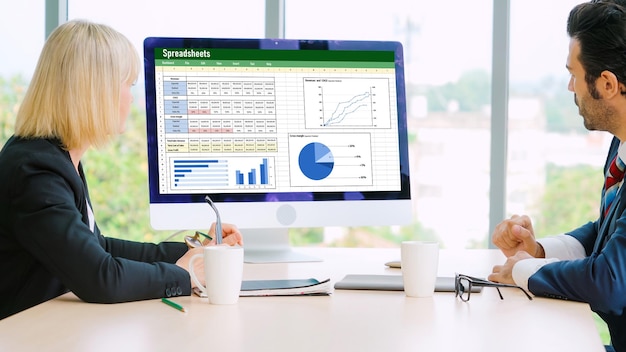 Spreadsheet Document Information Financial Startup Concept Snugly