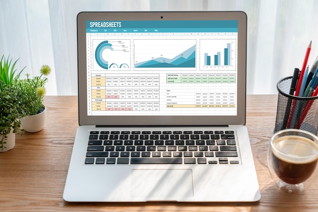Spreadsheet Document Information Financial Startup Concept Snugly