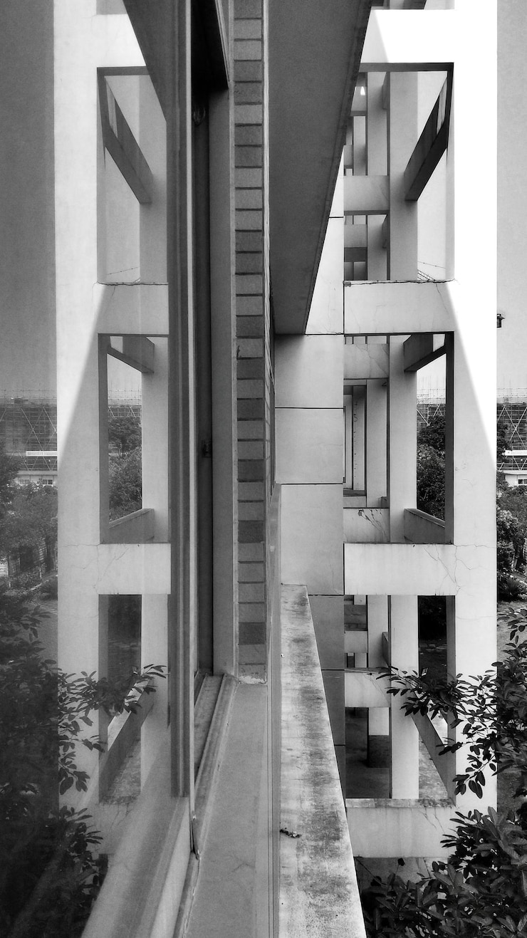 Foto staircase of building in city during winter