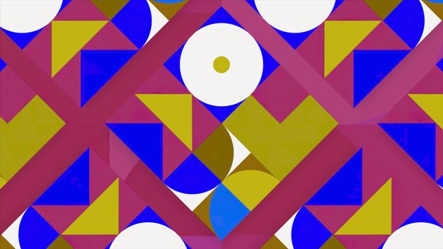 Stylish animation with colorful geometric shapes motion application in animation with bright