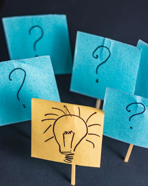 Successful idea concept light is not everywhere