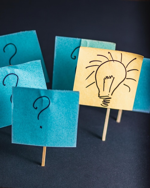 Successful idea concept light is not everywhere