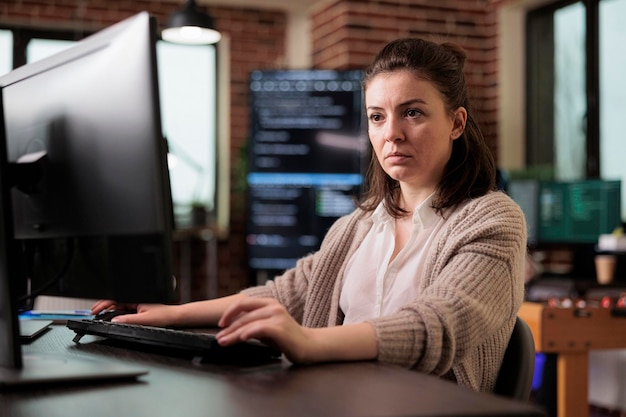 System administrator upgrading firewall system in order to maintain security stability. Application developer encrypting cloud storage database by updating network algorithm.