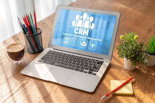 System för kundrelationshantering på modern dator för CRM-verksamhet