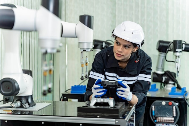 Team woman engineers practicing maintenance Taking care and practicing maintenance