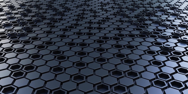 Technology background hexagon shape modern geometric texture Abstract with glowing neon lines 3D