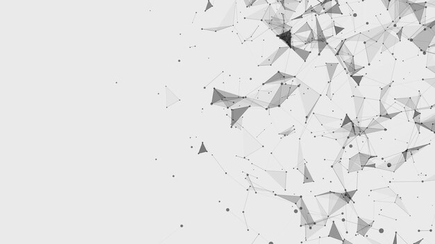 Technology background Plexus effect Abstract polygonal background with connecting dots and lines Connection technology background 3D rendering