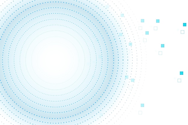 Technology circle blue background png in digital transformation concept