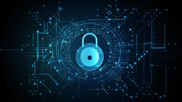 Technology cyber security concept background