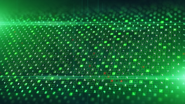 Technology Digital data analysis and data binary coding