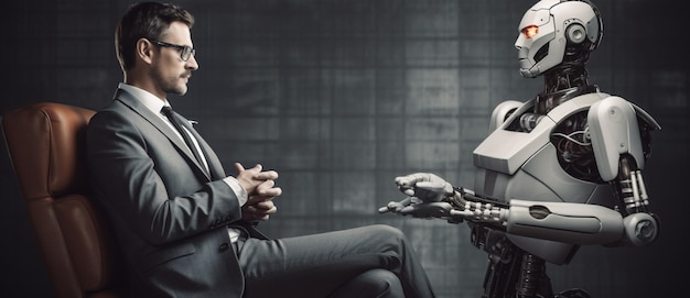 Technology metal artificial people futuristic business intelligence bionic cyborg future cybernetic robotic science work