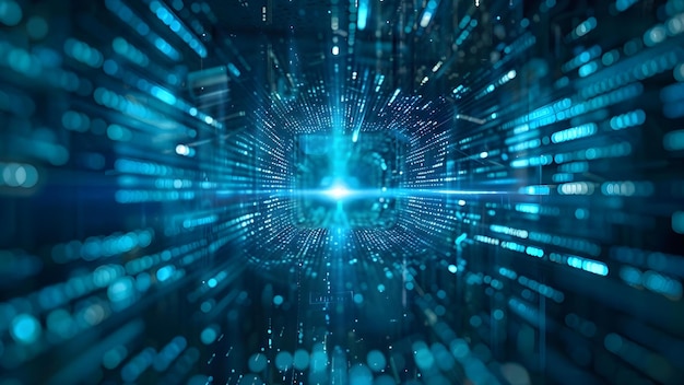 Teknisk jargon internet big data AI kodning netværk kvante computing programmering Koncept Kvante Computing Netværkssikkerhed AI udvikling Big Data Analytics Internet of Things