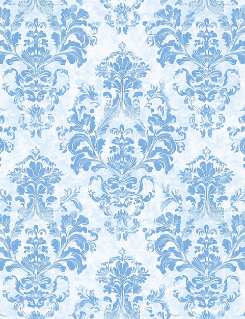 the blue and white floral design of the floral design