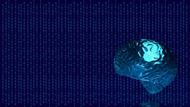 The brain it background for technology concept 3d rendering