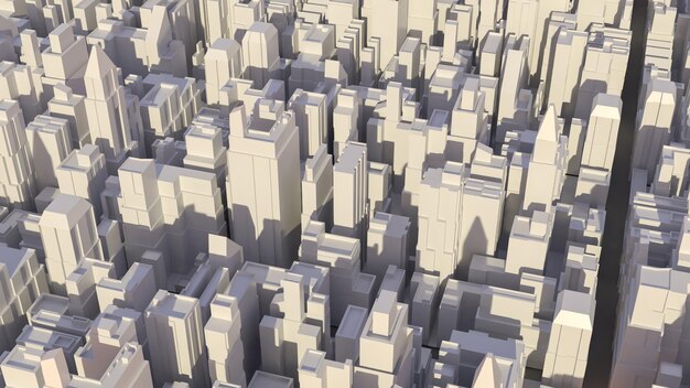 The city image for real estate or property concept 3d rendering