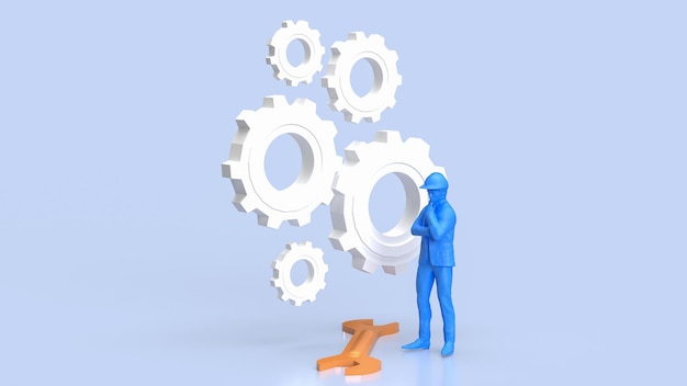 the engineer for labour day or industry concept 3d rendering