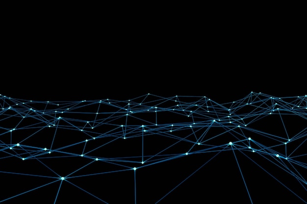 the geometric surface of connected dots and lines resembles the world wide web