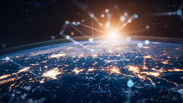 The intersection of digital marketing and global int AI generated illustration
