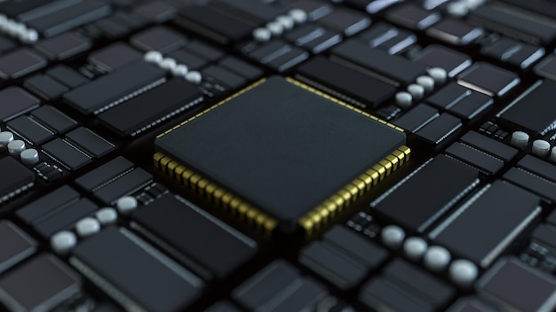 The Mother board for Technology concept 3d Rendering