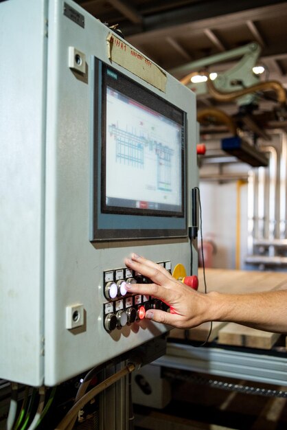 the operator controls the machine