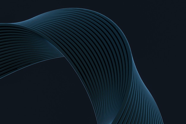 the virtual image of mobius ring geometric figure 3d rendering