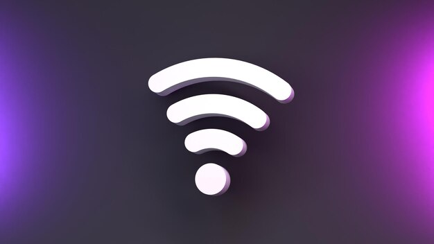 The wifi icon is shown in 3d