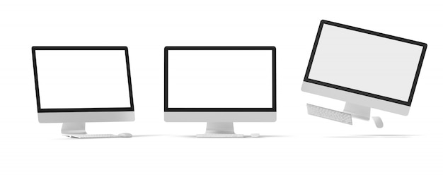 Three computer screen mockup