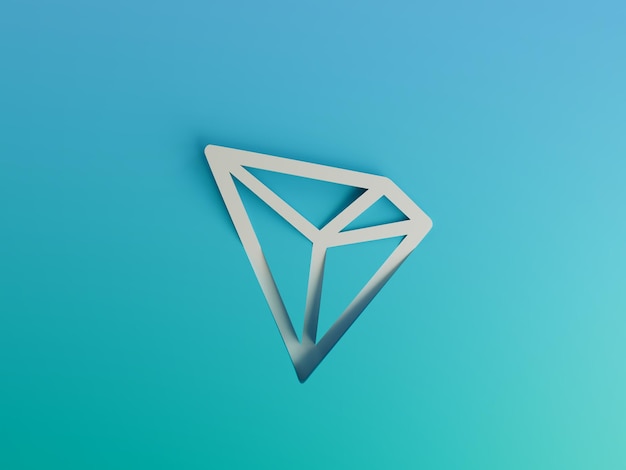 Tron Crypto Enkel Minimalistisk Moderne Corporate Gradient 3D Illustration Baggrund