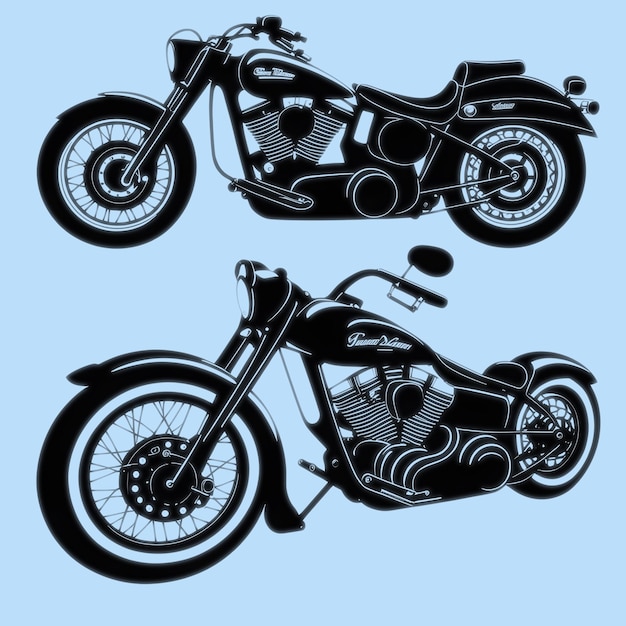 two motorcycles with the words  the name  on the side